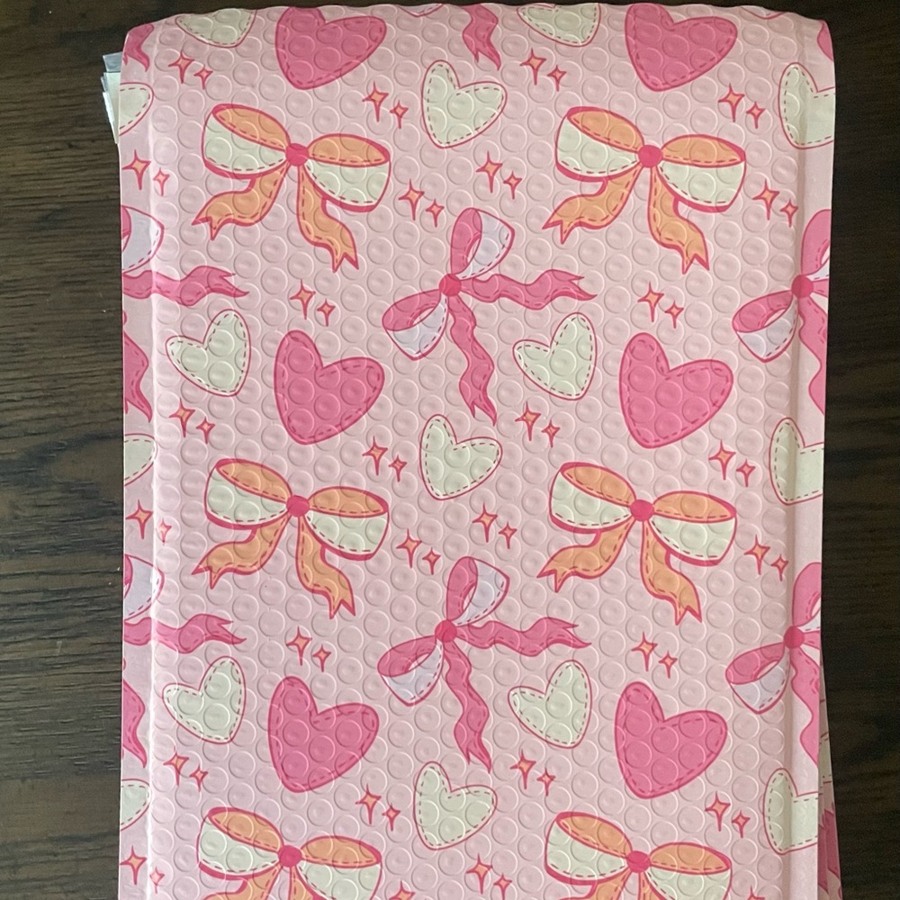 Pink and Cream Heart and Bow Bedding Set